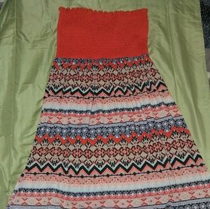 Orange Tubetop Dress